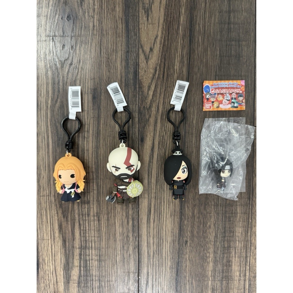 Blind Bag God of War Bleach Anime Avatar Last Airbender Naruto Keychain Lot Of 4